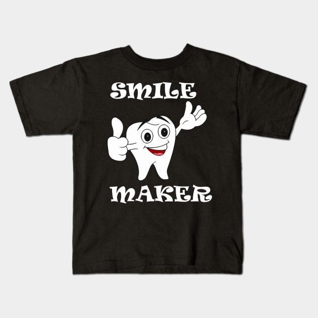 smile maker dentist Kids T-Shirt by dentist_family